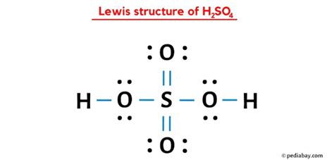 lewis dot structure of h2so4|H2SO4 Lewis Structure .